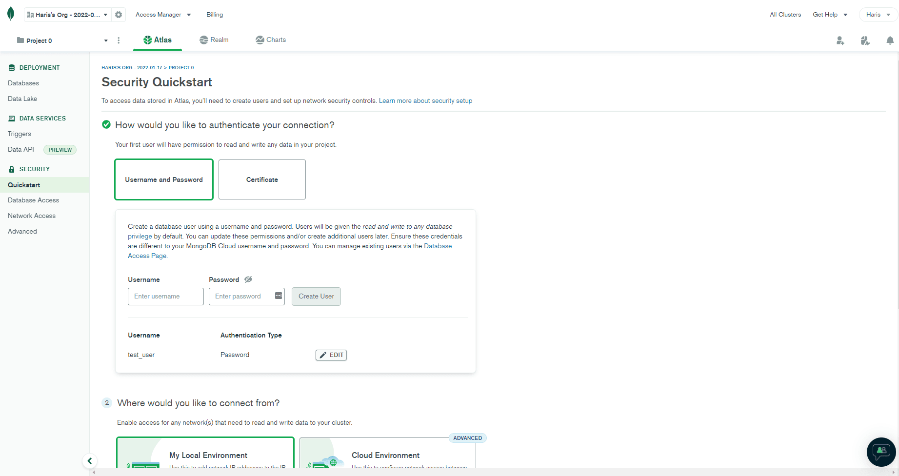 MongoDB User