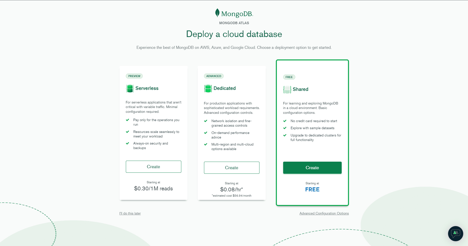 MongoDB Plan