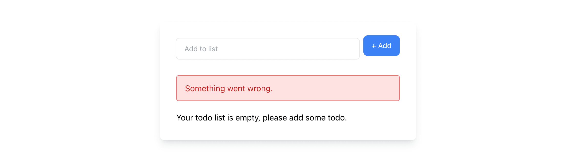 React Error Message