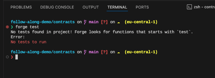 Forge Test without test-cases
