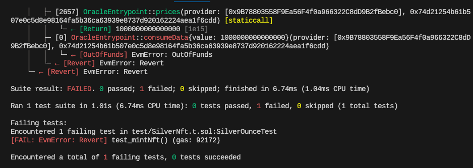 Failing Foundry Test