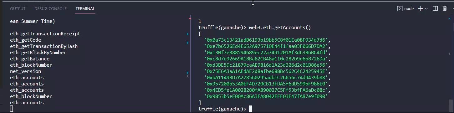 web3.eth.getAccounts
