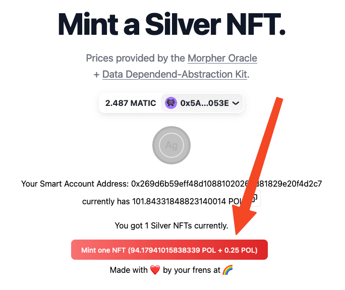 App with Pricing information