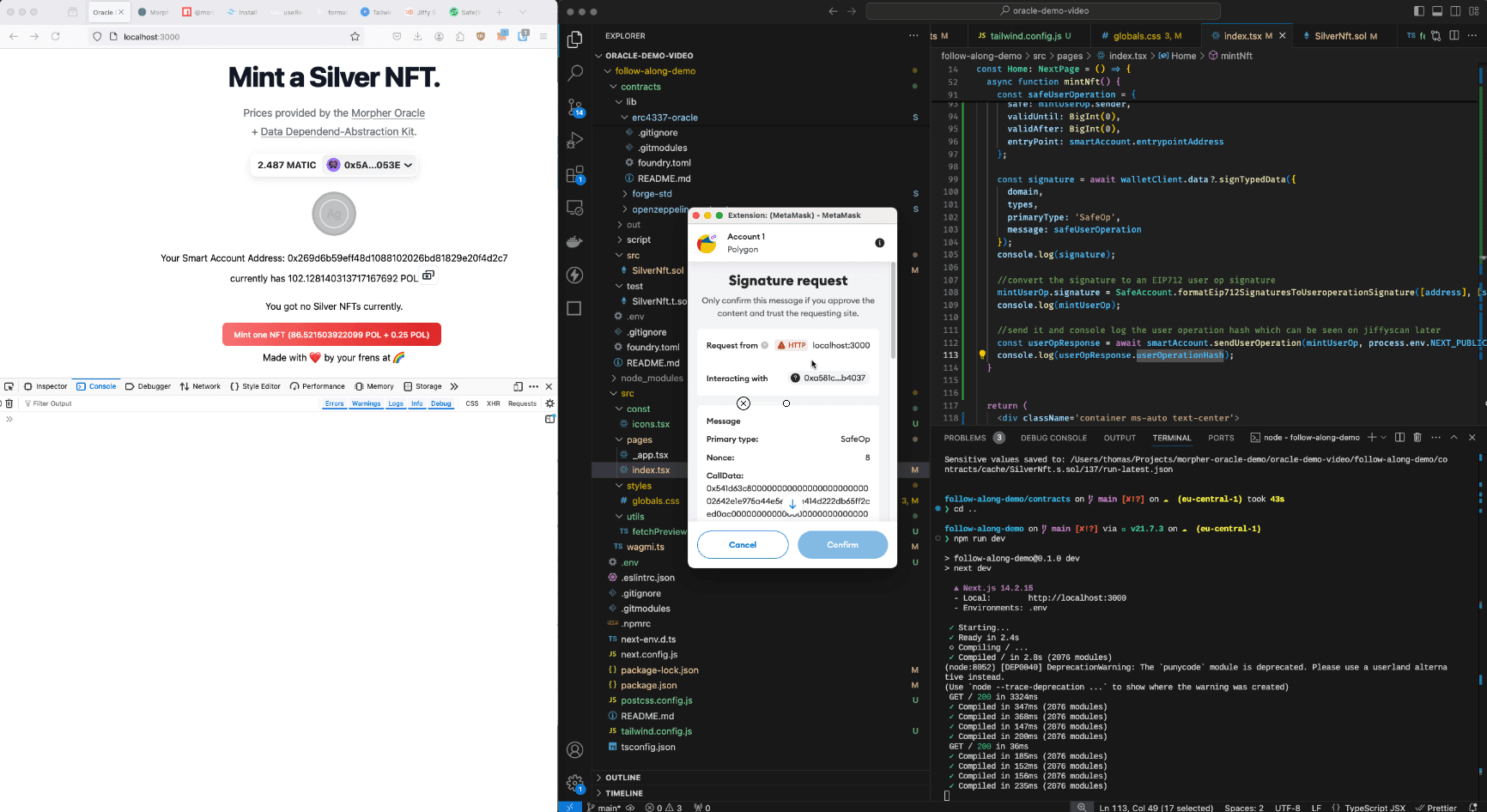 Minting an NFT into a Safe Wallet