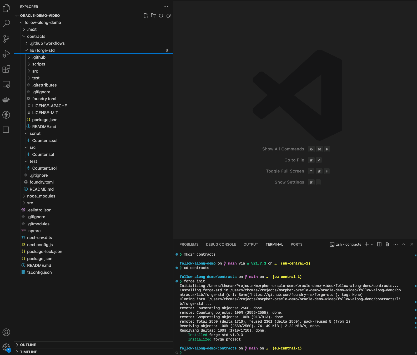 NextJS app with Foundry Project embedded