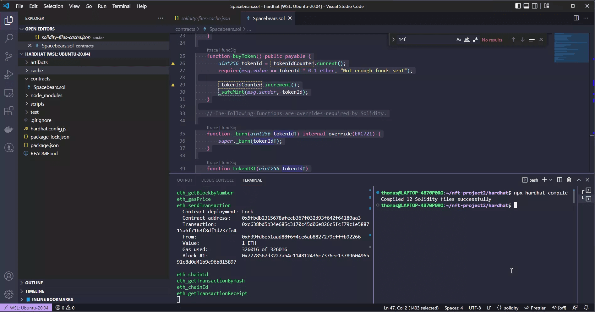 Hardhat compile