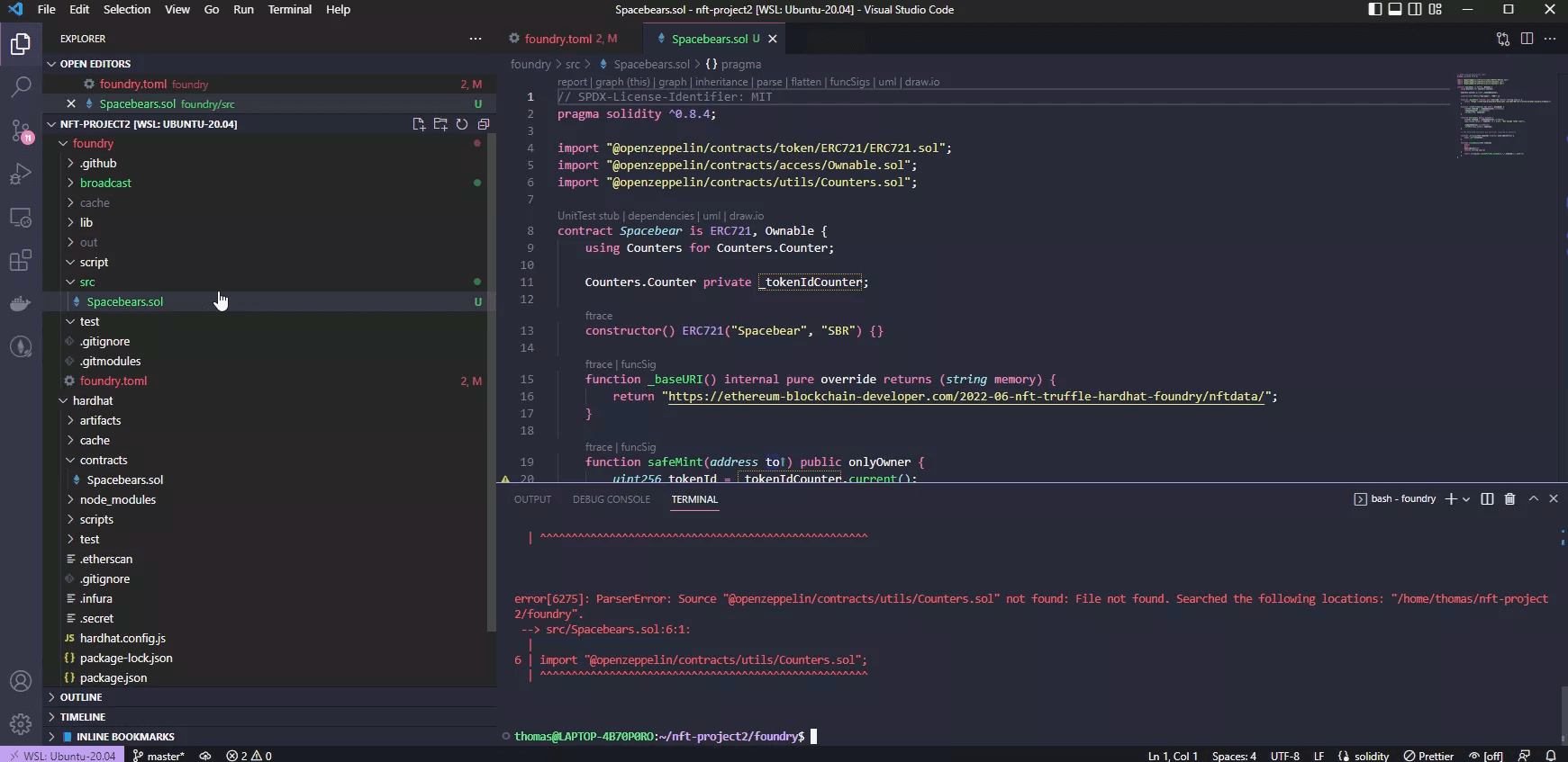 Foundry without Openzeppelin