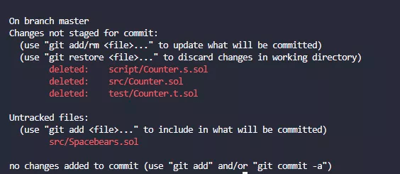 git status