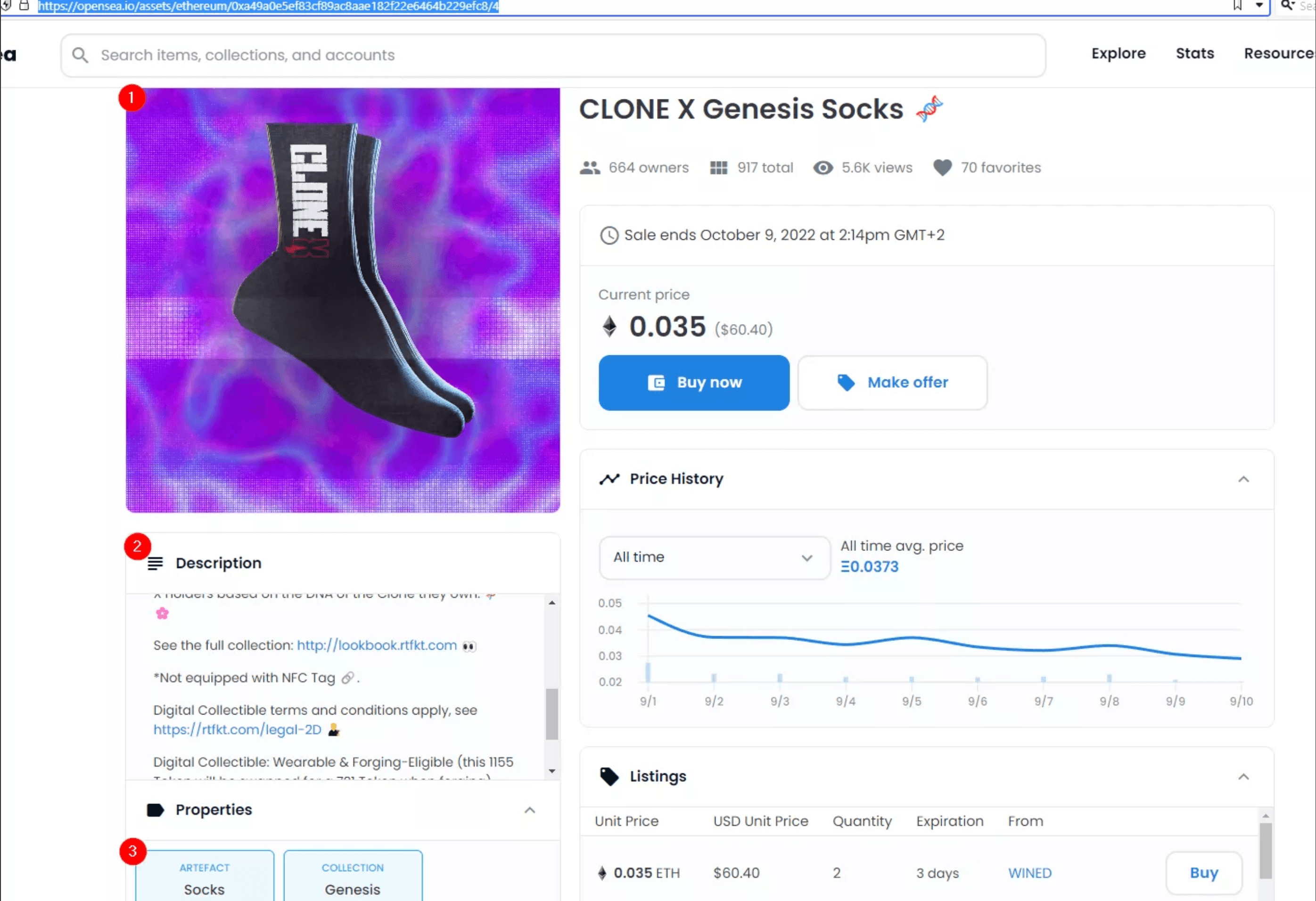 RTFKT Collection on Opensea