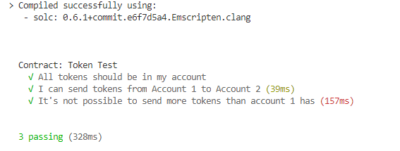 Truffle Test Output chai-as-promised